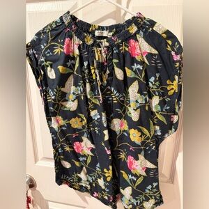 Dylan Black Floral Blouse